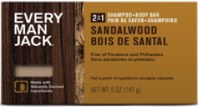 Every Man Jack   Shampoo & Body Bar - Sandalwood 141g