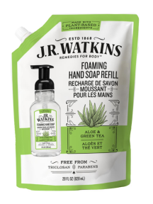 J.R. Watkins   Aloe & Green Tea Foam Soap Refill 828ml