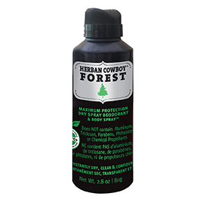 Herban Cowboy   Dry Deodorant & Body Spray Forest 80g