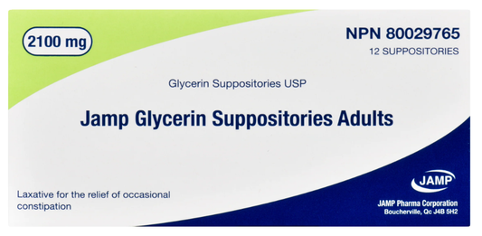 ADULT GLYCERIN SUPPOSITORIES 2100MG 12 JAMP