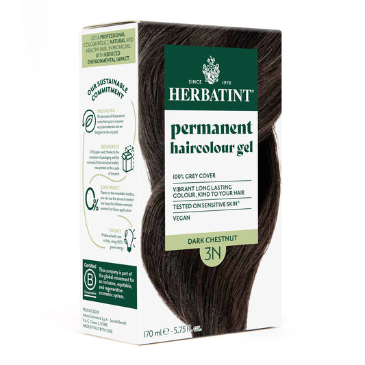 Permanent haircolour gel 3N Dark Chestnut, 170 ml