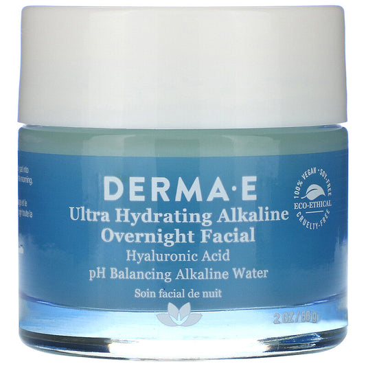 DERMA E    First Signs of Aging    DERMA E    First Signs of Aging    Hydrate Alka Overnight Facial 60ml
