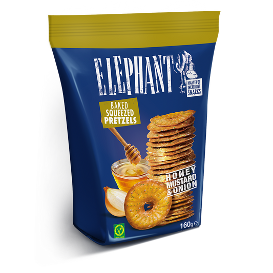 ELEPHANT - Pretzels, Honey Mustard Onion    270g