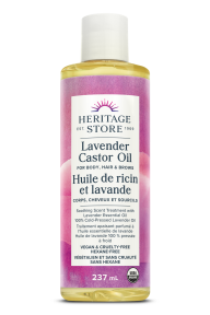 Heritage Store   Organic Castor Oil Lavender 237ml