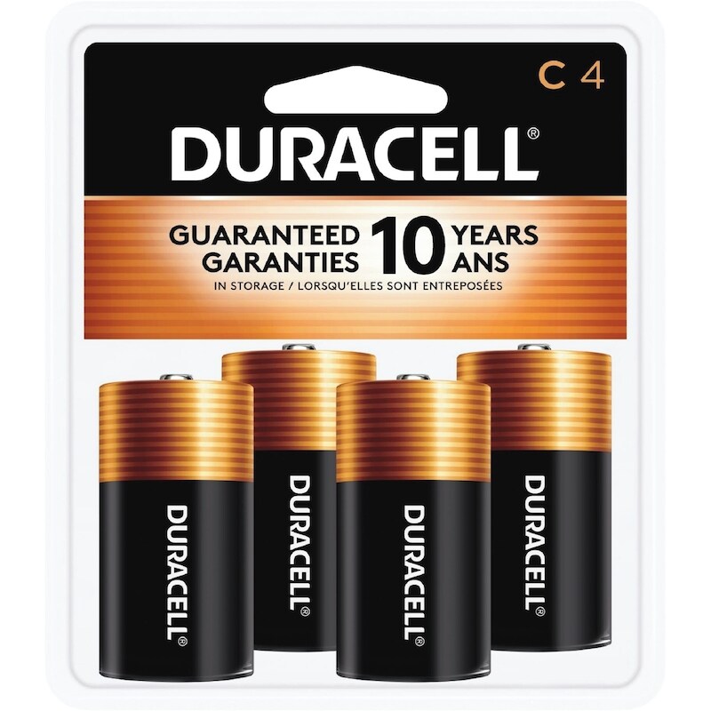 DURACELL COPPERTOP BATTERIES C 4