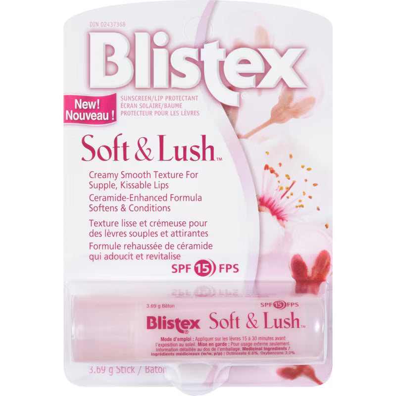 BLISTEX SOFT & LUSH 3.69G STICK MED. pack of 12