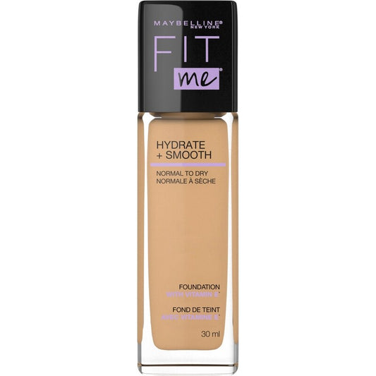MAYBELLINE FIT ME HYD & SMOOTH FND NAT BEIGE 30ML pack of 2