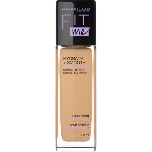 MAYBELLINE FIT ME HYD & SMOOTH FND NAT BUFF 30ML pack of 2