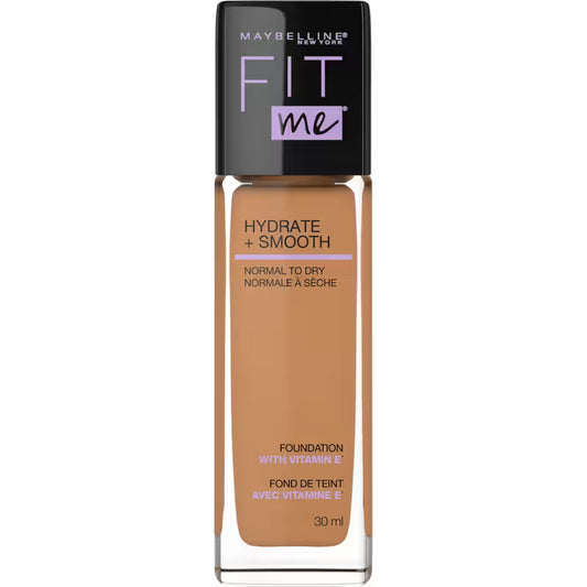 MAYBELLINE FIT ME HYDRATE & SMOOTH FND TOFFEE 30ML pack of 2