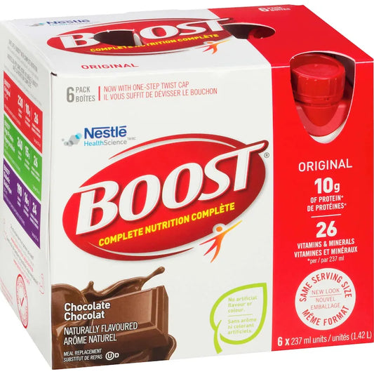 BOOST ORIGINAL CHOCOLATE PRISMA 6X237ML LIQUID pack of 4
