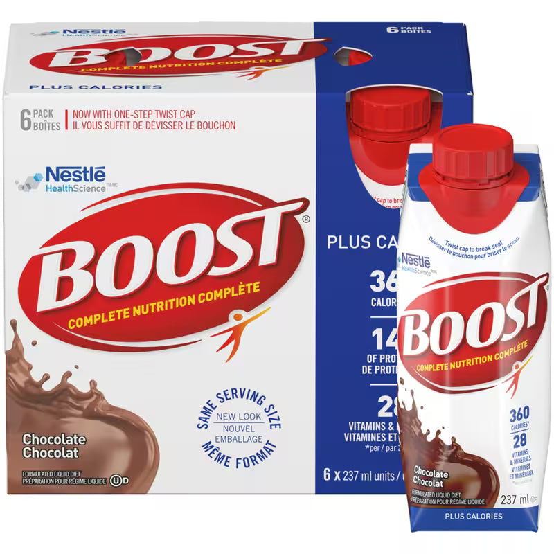 BOOST PLUS CHOCOLATE PRISMA 6X237ML LIQUID pack of 4