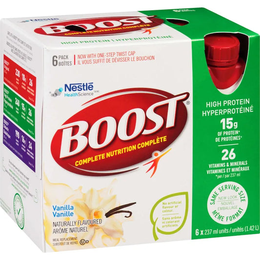 BOOST HI PROTEIN VANILLA PRISMA 6X237ML LIQUID pack of 4