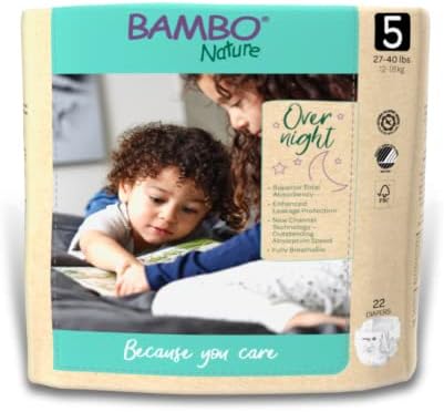 Bambo Nature -   Overnight Diapers 22 Count Size 5