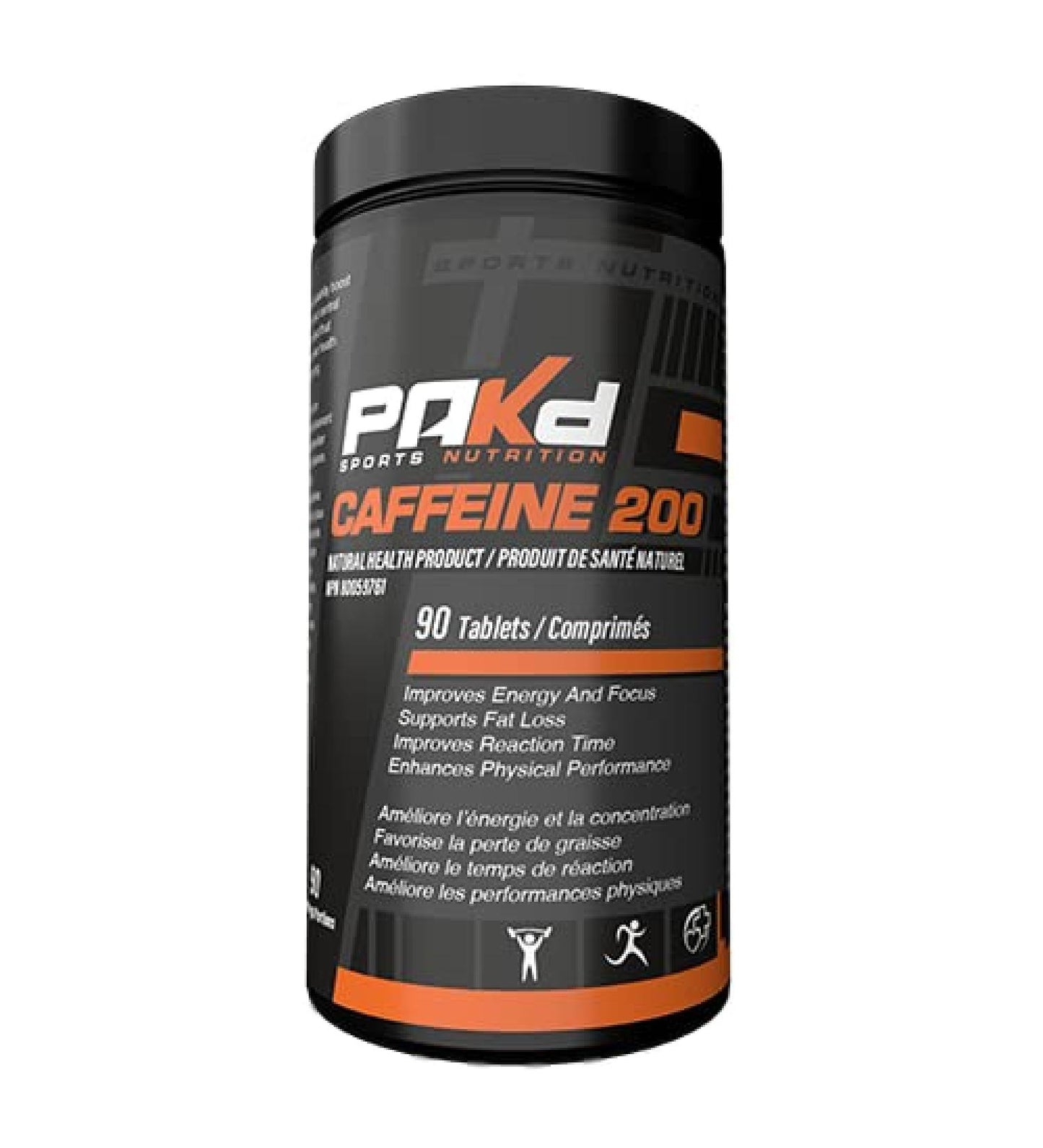 PAKd NUTRITION  CAFFEINE 200MG  90tabs