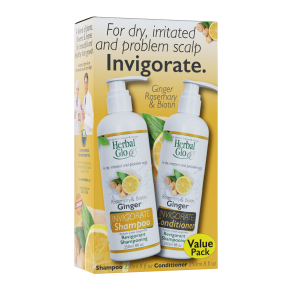 Herbal Glo   Ginger INVIGORATE Sham/Con VALUE PK 2pk