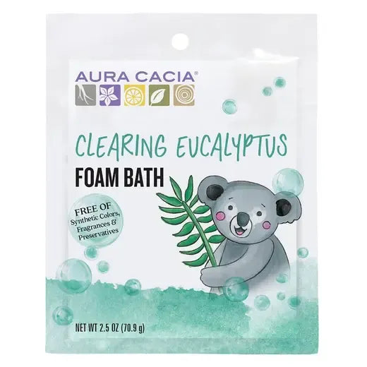 Aura Cacia   Kids Clearing Foam Bath -Eucalyptus 6 x 71g