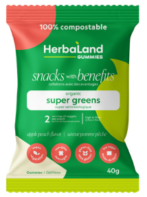 Herbaland   Super Greens - Apple Peach 12 x 40g