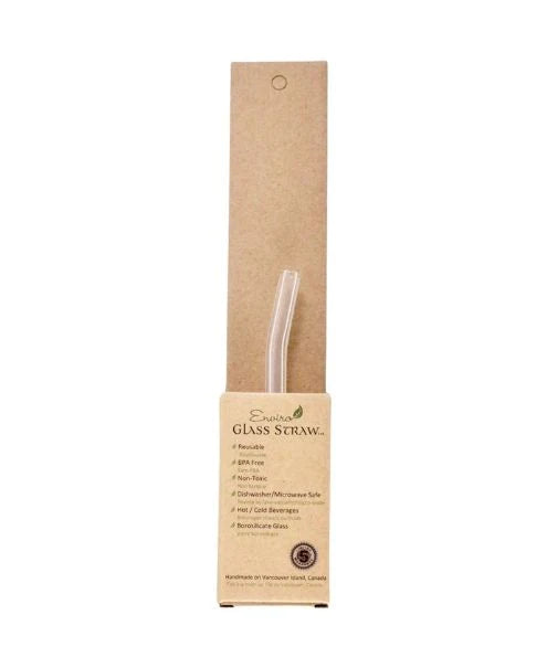 ENVIRO GLASS STRAWS    Reg. Straw 6" Bent