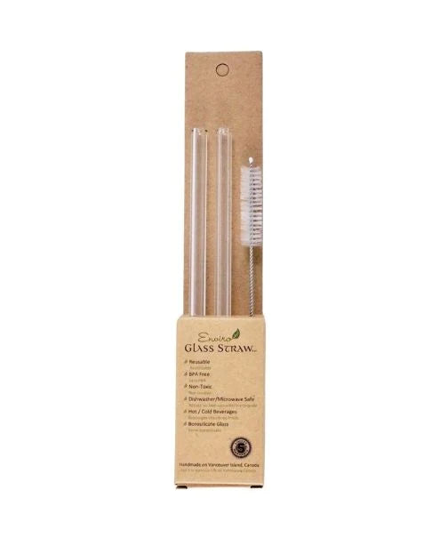 ENVIRO GLASS STRAWS    Combo Reg. Straws 8" Straight