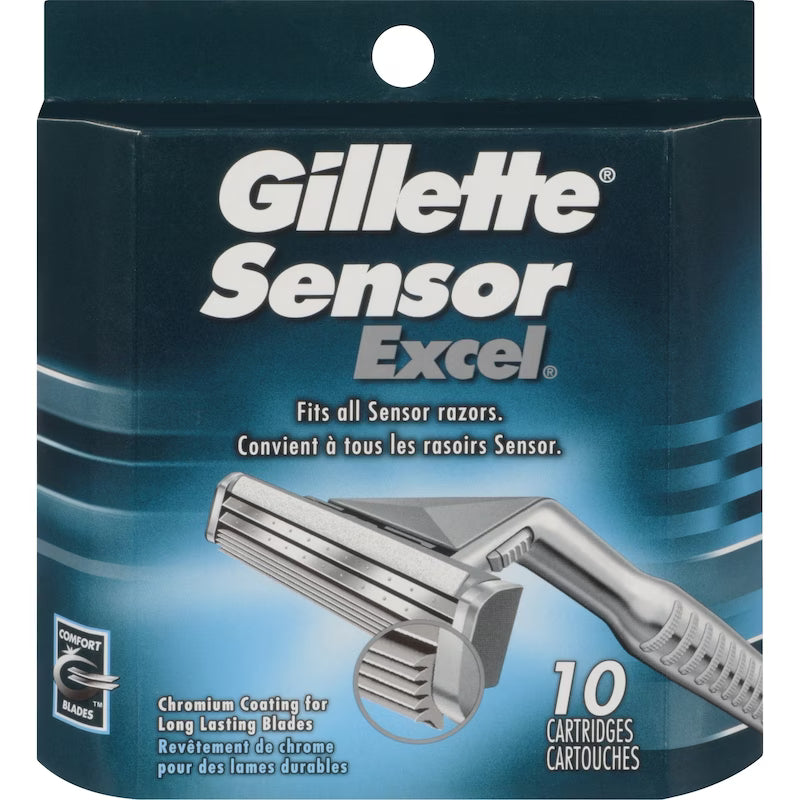 GILLETTE SENSOR EXCEL CARTRIDGES 10