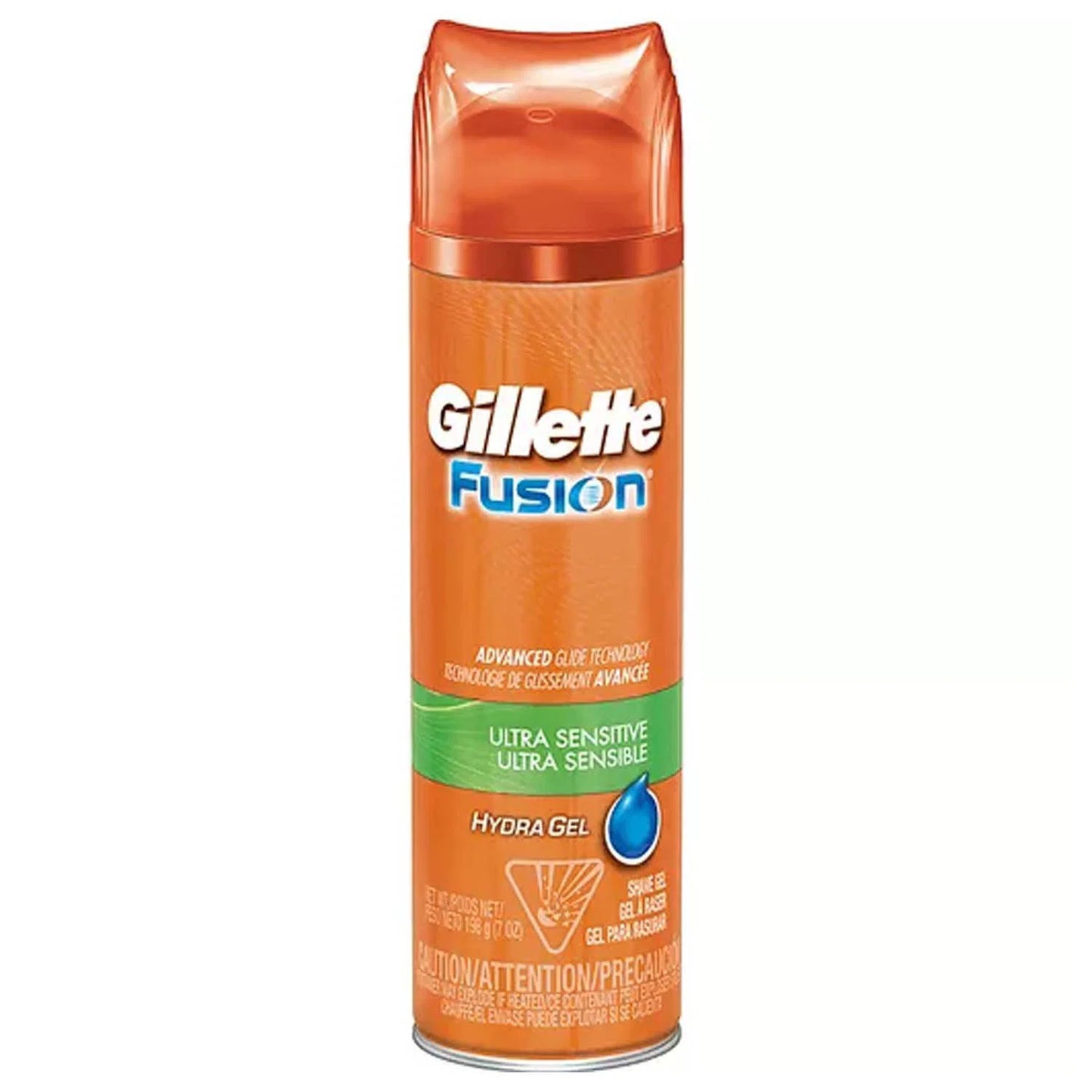 GILLETTE FUSION SHAVE GEL ULTRA SENSITIVE 198G AEROSOL
