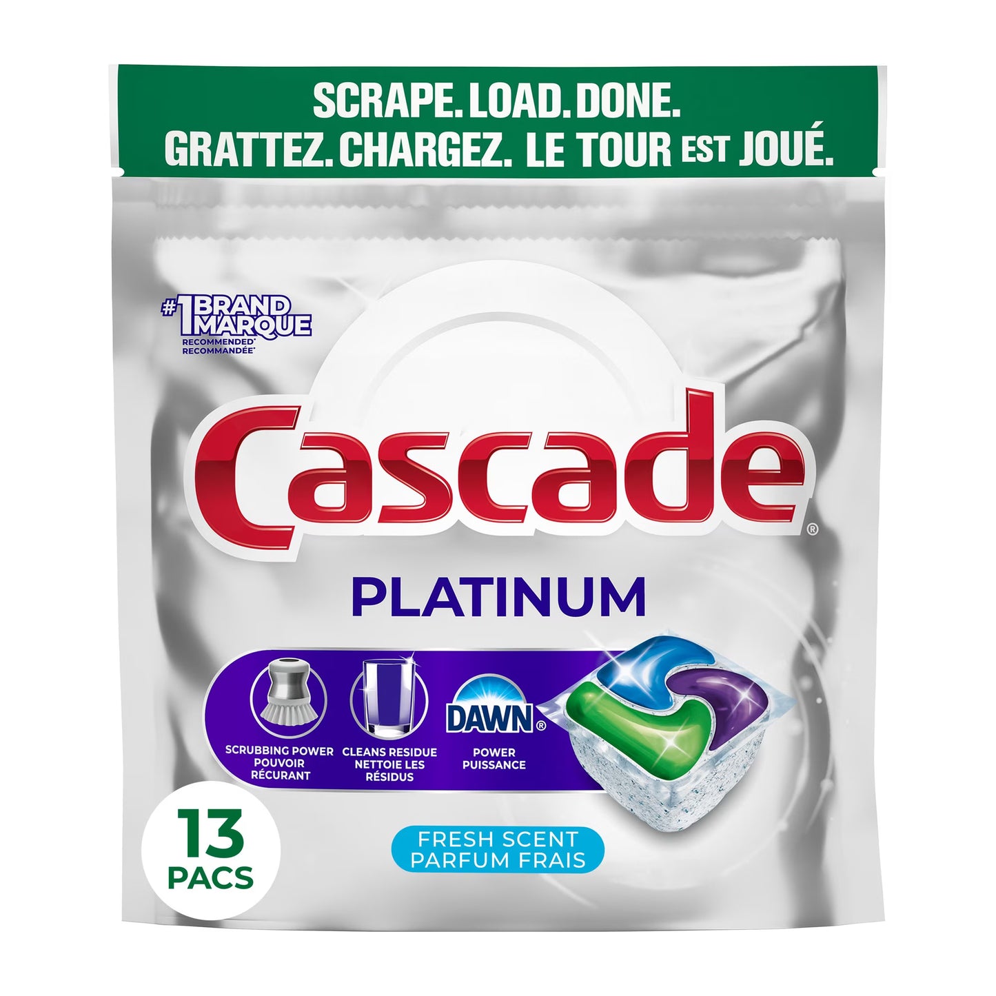 CASCADE PLATINUM PACS FRESH 13 pack of 5