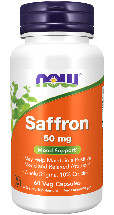 NOW    Saffron Whole Herb 50mg 10% Crocins 60vcap