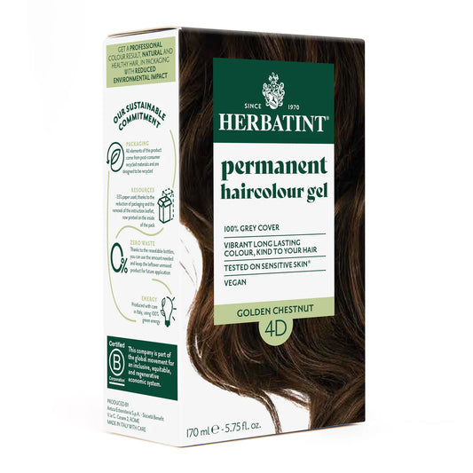 Permanent haircolour gel 4D Golden Chestnut, 170 ml