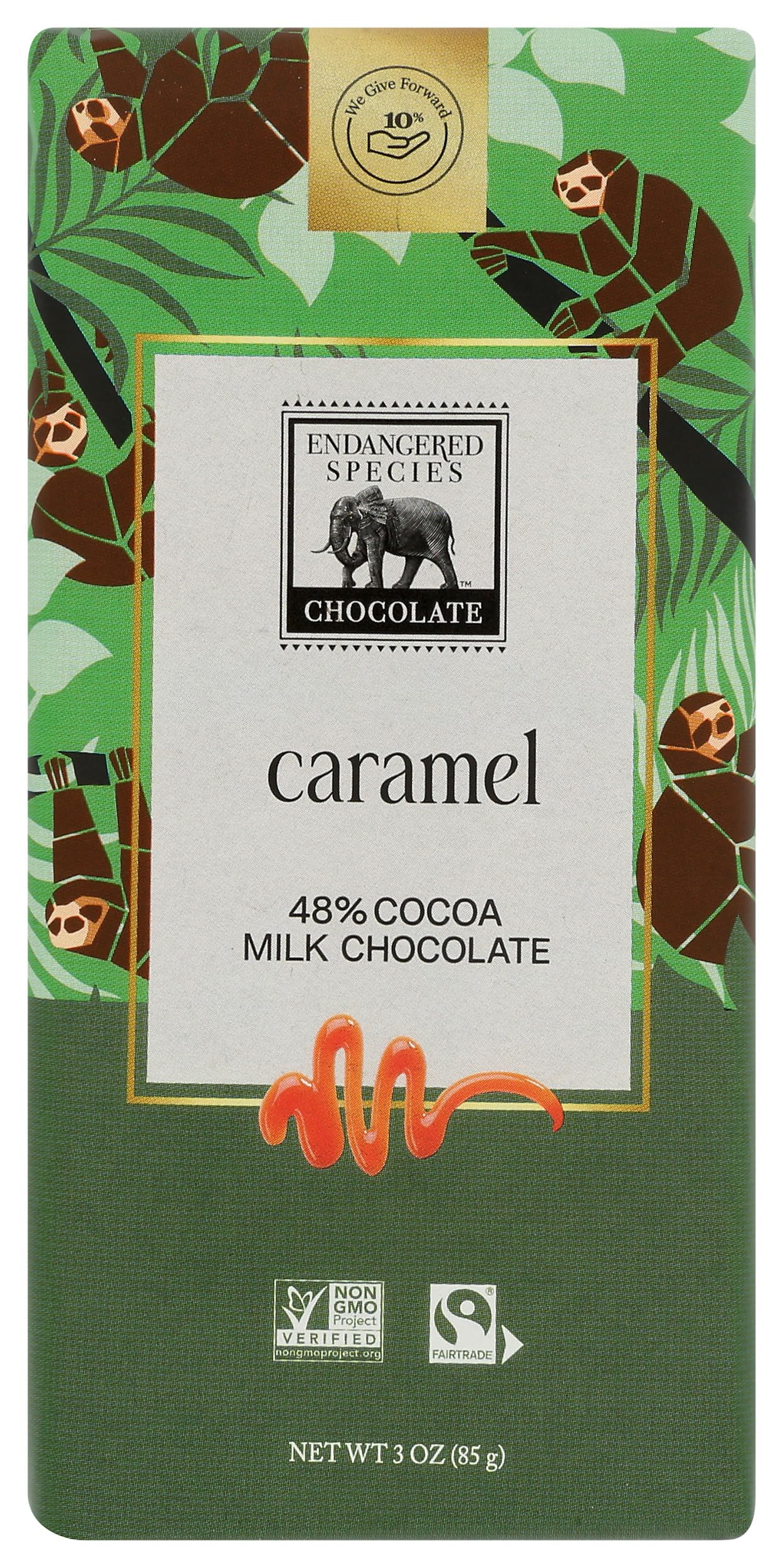 ENDANGERED SPECIES    - Carmel, 48% Cacao Milk Chocolate    85g