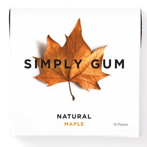 Simply Gum   Natural Chewing Gum   Maple Natural Chewing Gum15CT