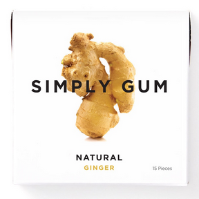 Simply Gum   Natural Chewing Gum   Ginger Natural Chewing Gum15CT
