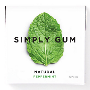 Simply Gum   Natural Chewing Gum   Peppermint Natural Chewing Gum15CT