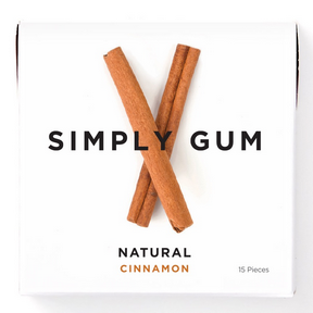 Simply Gum   Natural Chewing Gum   Cinnamon Natural Chewing Gum15CT