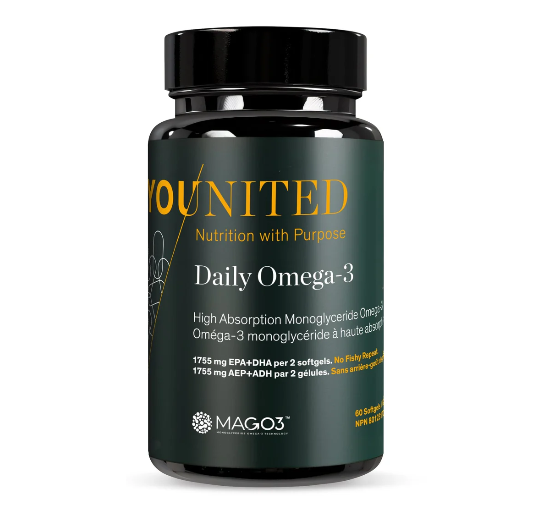 YOUNITED - Daily Omega Fish Oil (MagO3:MAG-EPA Concentrate) - 60 softgels