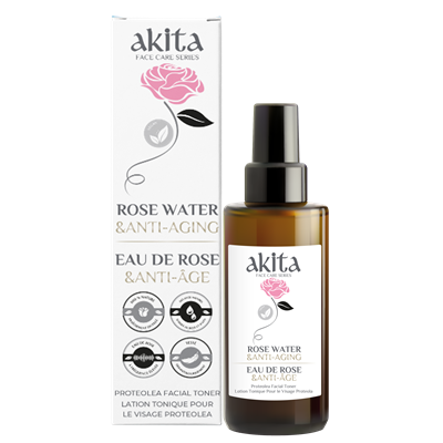 AKITA   All Natural Rose Water, Anti-Aging, 100ml