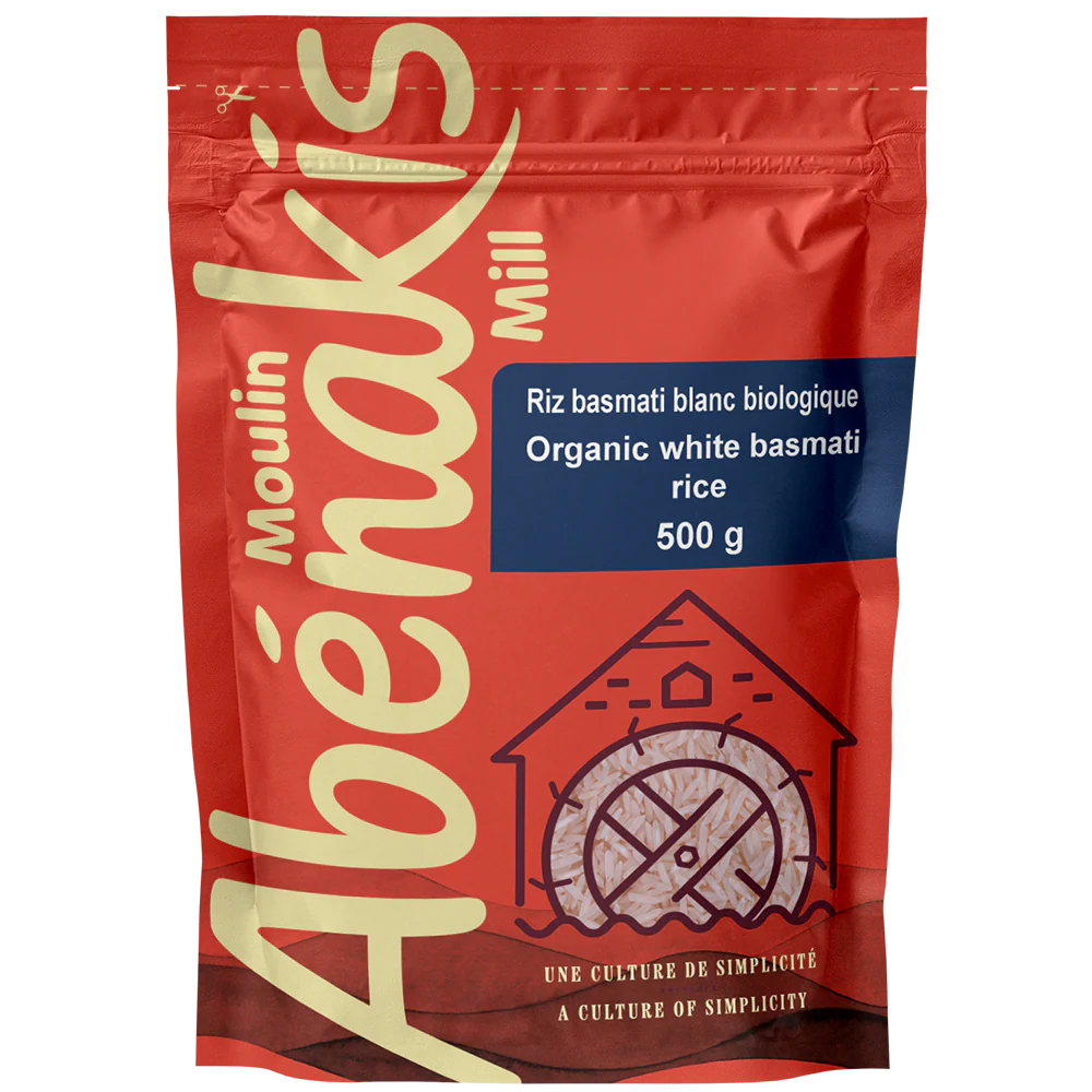 Abernaki Mill - NEW BRAND!   Organic White Basmati Rice   500 g
