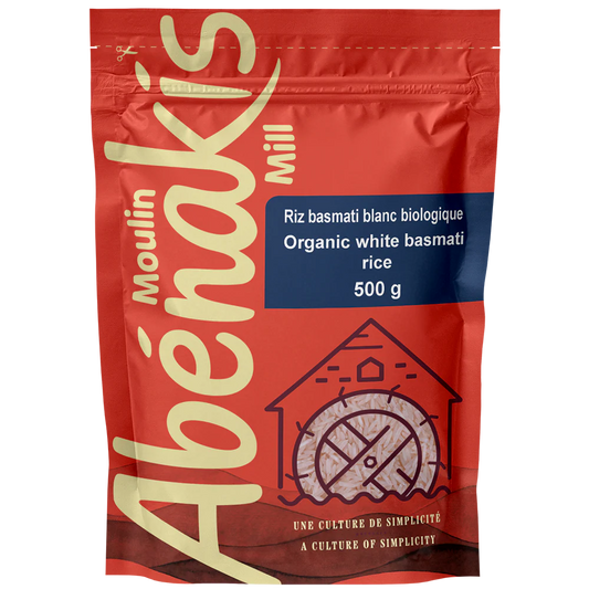 Abernaki Mill - NEW BRAND!   Organic White Basmati Rice   500 g