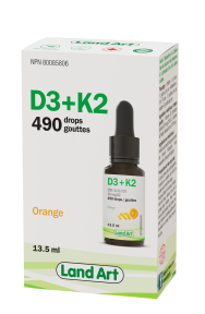 Land Art   Organic Vitamin D3 + K2 13.5ml
