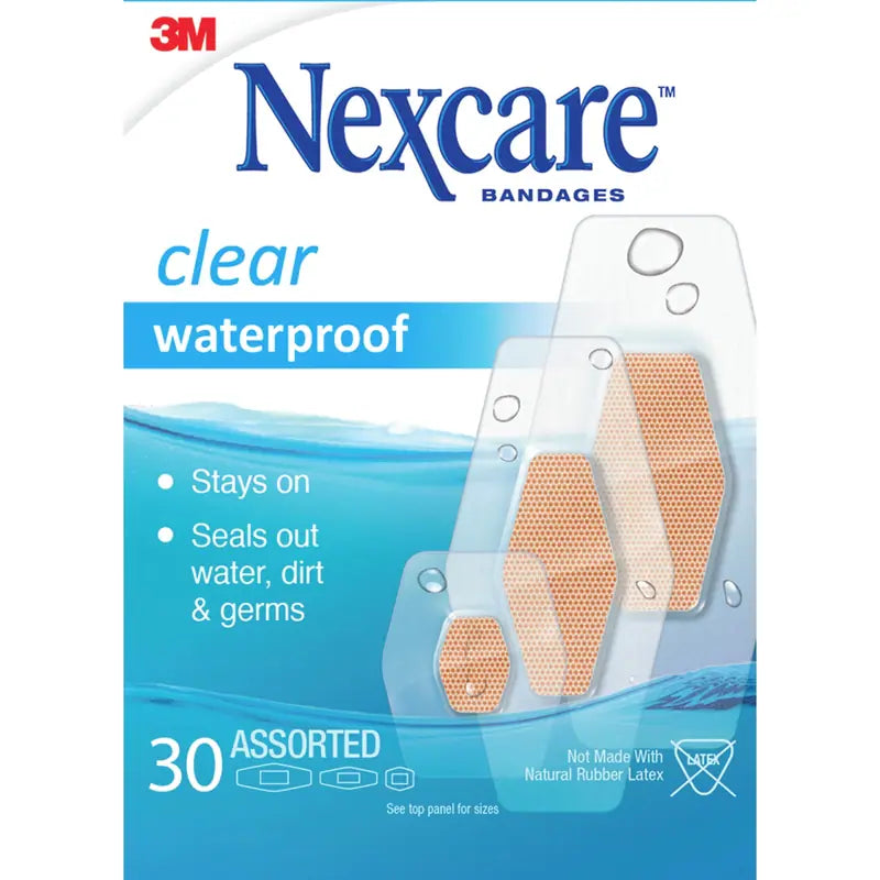 NEXCARE BANDAGES WATERPROOF CLEAR 30