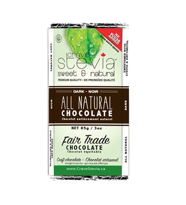 CRAVE STEVIA Dark Chocolate, 85g /12bars