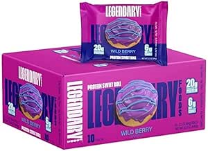 Legendary Foods Protein Sweet Roll Wild Berry 64 g - Pack of 8