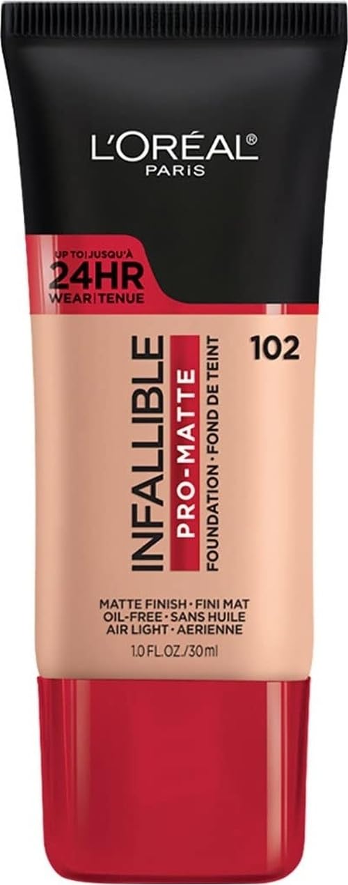 LOR INFAILLIBLE MATT FOUNDATION 102 SHELL BEIGE pack of 2