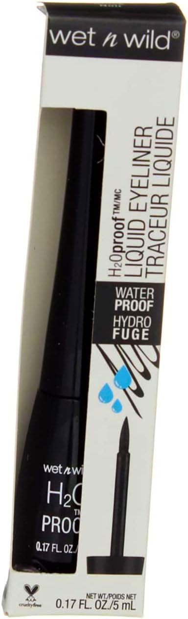 WET N WILD H2OPROOF LIQUID EYE LINER BLACK 5ML pack of 3