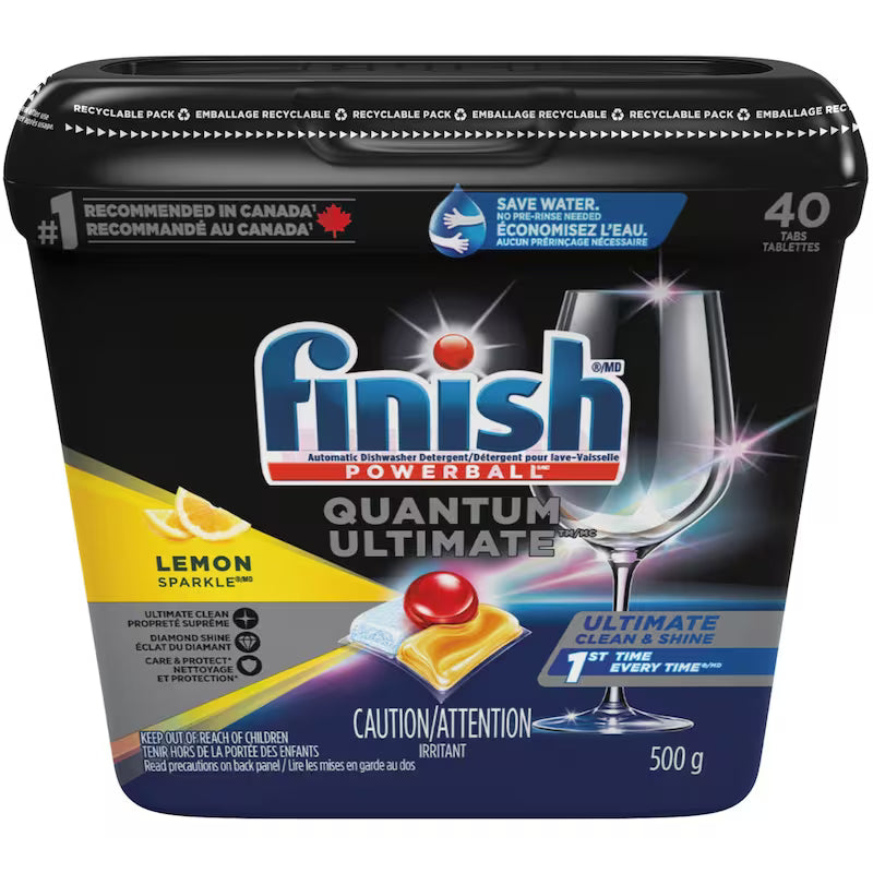 FINISH QUANTUM ULTIMATE LEMON 40 pack of 3