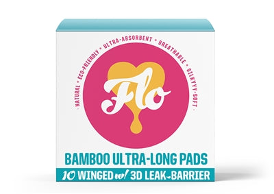 HERE WE FLO *   FLO Pads Ultra-Long, w/Wings (10 pads)