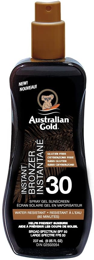 AUST GOLD SUNSCREEN SPF30 INSTANT BRONZER SP 273ML GEL pack of 6
