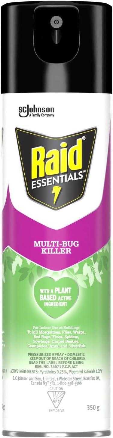 RAID ESSENTIALS MULTI BUG 350G AEROSOL pack of 12