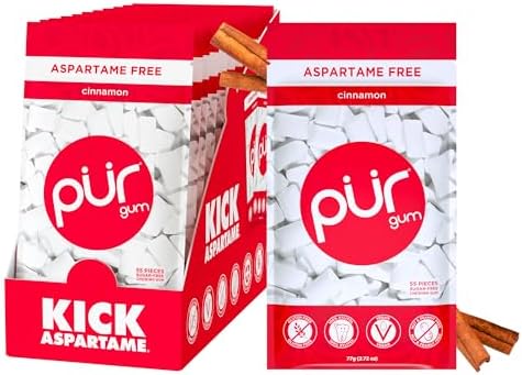 PUR GUM    Cinnamon Gum Bag 77g*12
