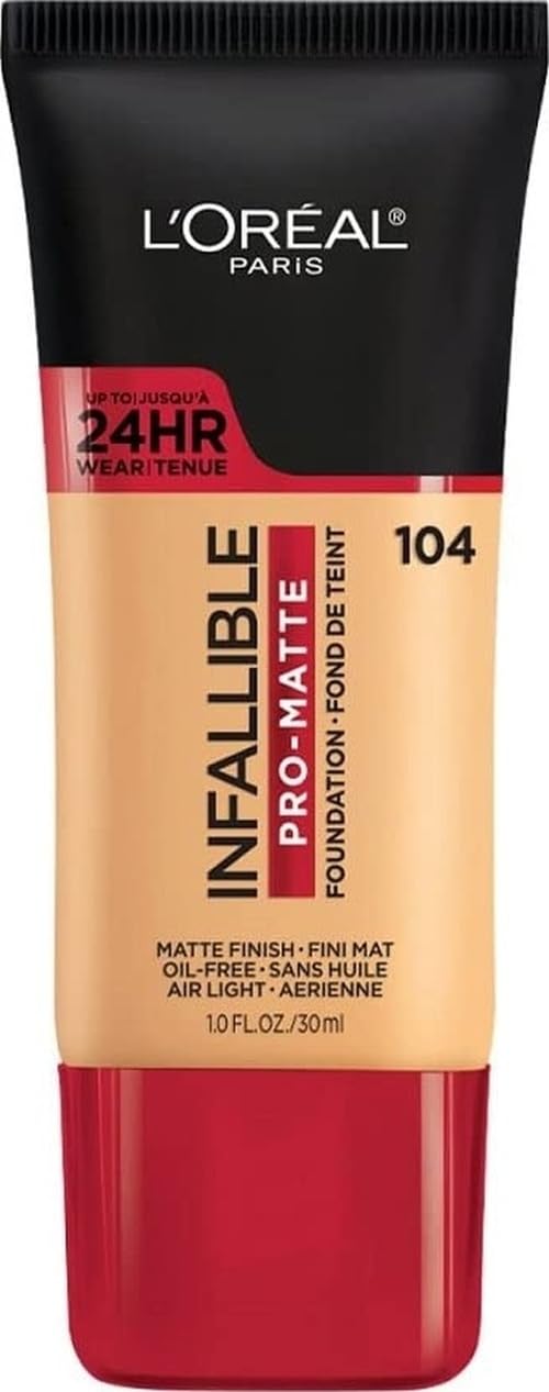 LOR INFAILLIBLE MATT FOUNDATION 104 GOLD BEIGE pack of 2