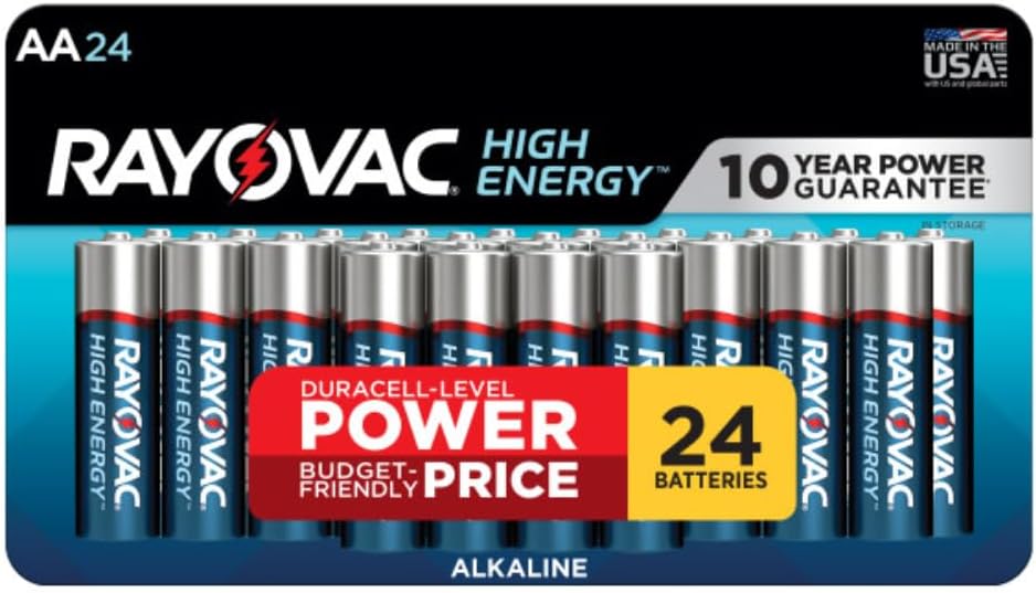 RAYOVAC HIGH ENERGY BATTERIES AA 24